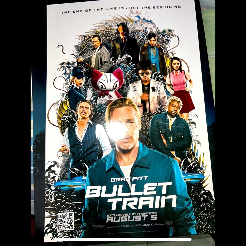 Bullet Train poster - bad bunny, brad pitt